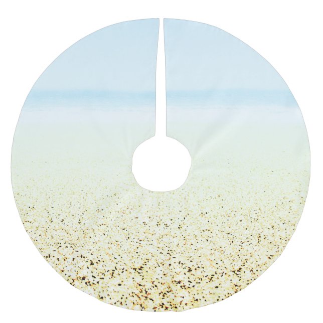 Jupon De Sapin En Polyester Brossé Sable et mer Calme Côté (Devant)