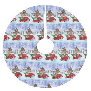 Jupon De Sapin En Polyester Brossé Saint Bernard Chien dans la livraison de Noël Cami