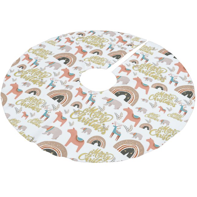 Jupon De Sapin En Polyester Brossé Saison de vacances de Boho (Angle)