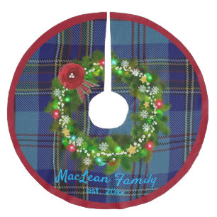 Jupon De Sapin En Polyester Brossé Scots Blue MacLean Tartan Nom de la couronne Jupe 