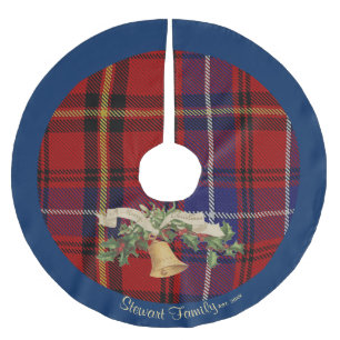Jupon De Sapin En Polyester Brossé Scottish Stewart Clan Tartan Nom Arbre Jupe