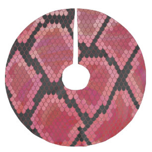 Jupon De Sapin En Polyester Brossé Serpent noir et rouge