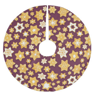 Jupon De Sapin En Polyester Brossé Serre de biscuits de Noël avec Arrière - plan de p
