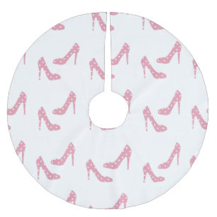 Jupon De Sapin En Polyester Brossé Si la chaussure adapte la jupe rose d'arbre de