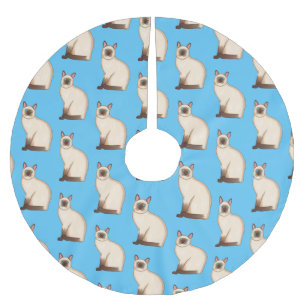 Jupon De Sapin En Polyester Brossé Siamese cat cartoon