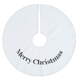 Jupon De Sapin En Polyester Brossé simple minimum noël ajouter votre texte photo