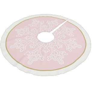 Jupon De Sapin En Polyester Brossé Skirt d'arbre de flocon de neige