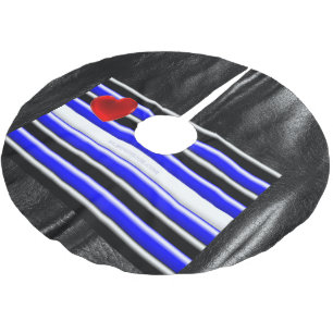 Jupon De Sapin En Polyester Brossé SlipperyJoe's Gay Leather Pride drapeau royal noir