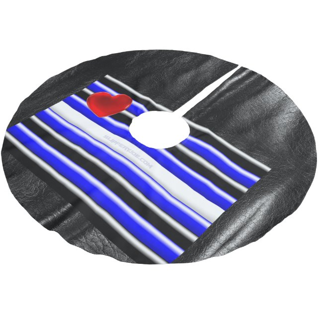 Jupon De Sapin En Polyester Brossé SlipperyJoe's Gay Leather Pride drapeau royal noir (Angle)