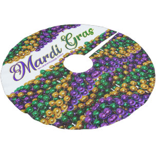 Jupon De Sapin En Polyester Brossé SlipperyJoe's Mardi Gras Colliers en perles violet