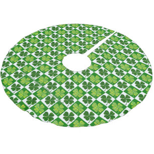 Jupon De Sapin En Polyester Brossé SlipperyJoe's Saint-Patrick quatre feuilles de trè