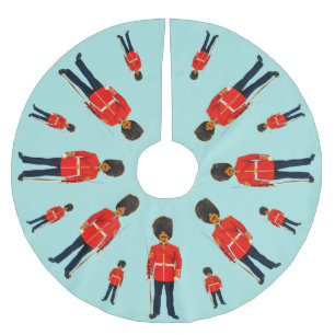 Jupon De Sapin En Polyester Brossé Soldats britanniques en bleu et rouge sur bleu cla