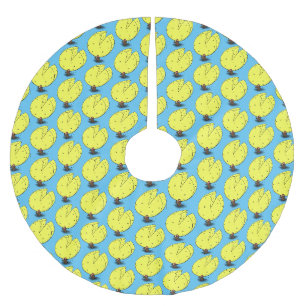 Jupon De Sapin En Polyester Brossé Souris mignonne avec dessin animé au fromage
