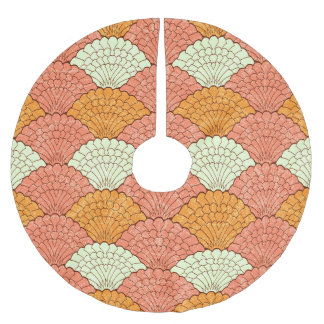 Jupon De Sapin En Polyester Brossé Spectacle de coquilles : Motifs de la mer Abstrait