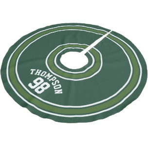 Jupon De Sapin En Polyester Brossé Sports Stried Jersey Dark Green White Nom Numéro
