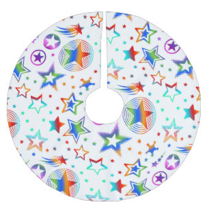 Jupon De Sapin En Polyester Brossé Stars Tatouages colorés + vos idées