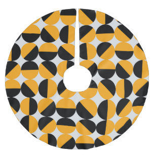 Jupon De Sapin En Polyester Brossé Style seventies, demi-cercles géométriques.
