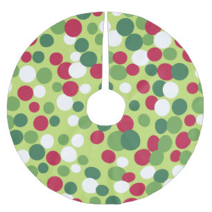 Jupon De Sapin En Polyester Brossé Tapis de Noël à points rétro