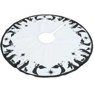 Jupon De Sapin En Polyester Brossé Tapis de Noël pour arbre de la Nativité, Personnal