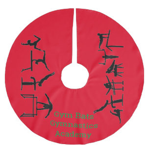 Jupon De Sapin En Polyester Brossé Tapis de Noël pour l'Académie de Gymnastique