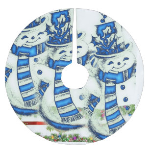 Jupon De Sapin En Polyester Brossé Tapis de sapin de Noël