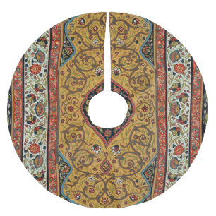 Jupon De Sapin En Polyester Brossé Tapis Élegant Tapisserie Perse Antique Riche
