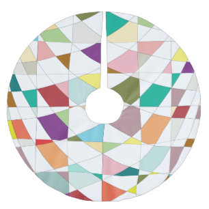 Jupon De Sapin En Polyester Brossé Tapisserie aux couleurs Abstraites