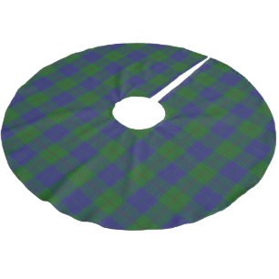 Jupon De Sapin En Polyester Brossé Tartan de chasse bleu et vert Barclay Green Blue H