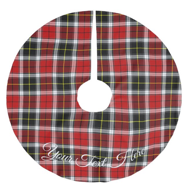 Jupon De Sapin En Polyester Brossé Tartan rouge et noir (Devant)