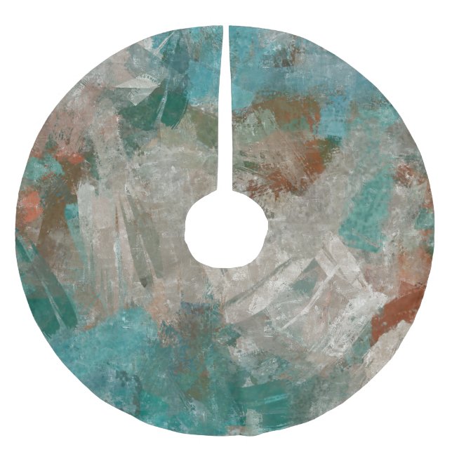 Jupon De Sapin En Polyester Brossé Texture Abstraite Psychédélique Des Trucs. (Devant)