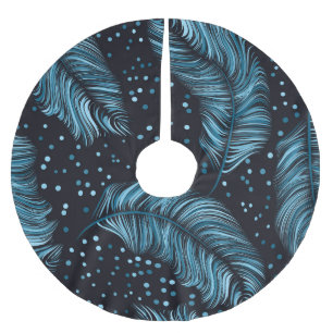 Jupon De Sapin En Polyester Brossé Texture en plumes foncées sans couture, vintage ab