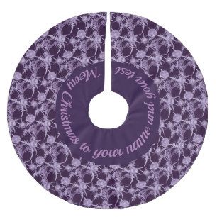 Jupon De Sapin En Polyester Brossé THISTTLE violet motif