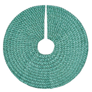Jupon De Sapin En Polyester Brossé Tissu vert tressé artificiel.