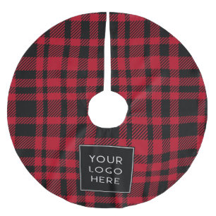 Jupon De Sapin En Polyester Brossé Ton logo ici a joué Noël