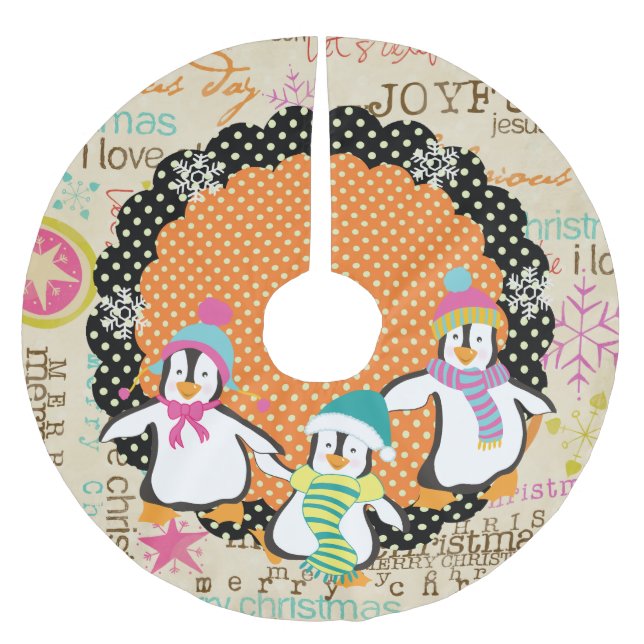 Jupon De Sapin En Polyester Brossé Topographie et jupe d'arbre de vacances de (Devant)