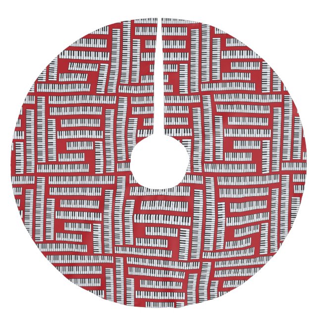 Jupon De Sapin En Polyester Brossé Touches de piano (Devant)