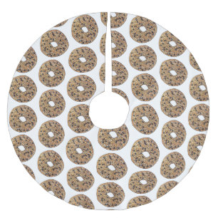 Jupon De Sapin En Polyester Brossé Tout Pavot Sésame Graine Bagel Petit déjeuner