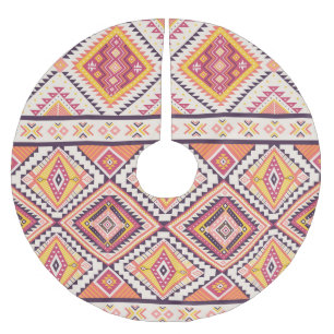 Jupon De Sapin En Polyester Brossé Tribal Aztec rayé Arrière - plan sans couture