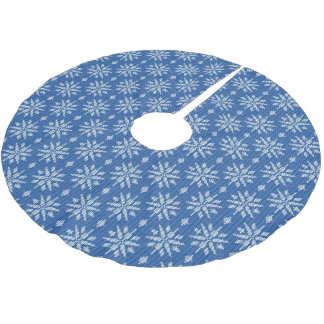 Jupon De Sapin En Polyester Brossé Tricot Chute de Neige