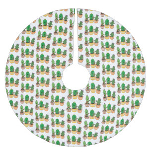 Jupon De Sapin En Polyester Brossé Trio de cactus mignons chantant illustration de de
