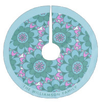Turquoise vert Boho Mandala Flower Art personnalis