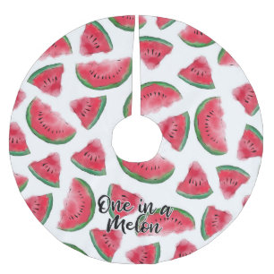 Jupon De Sapin En Polyester Brossé Un Motif d'aquarelle de melon