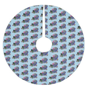 Jupon De Sapin En Polyester Brossé Un requin drôle en regardant la bande dessinée de 