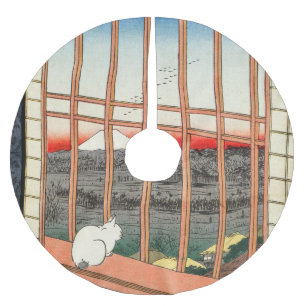 Jupon De Sapin En Polyester Brossé Utagawa Hiroshige - Champs de riz Asakusa