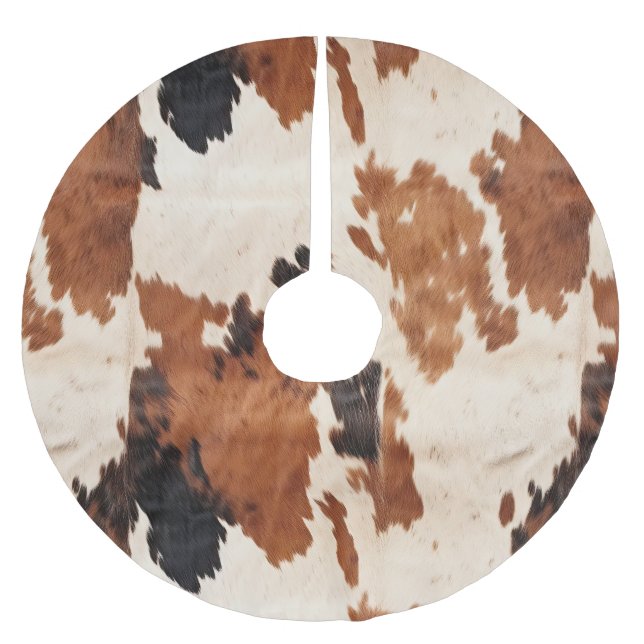 Jupon De Sapin En Polyester Brossé Vache blanche noire Brown occidentale (Devant)