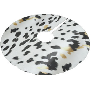 Jupon De Sapin En Polyester Brossé Vachette blanche noire