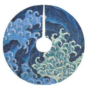 Jupon De Sapin En Polyester Brossé Vague féminine de Hokusai Ocean vintage