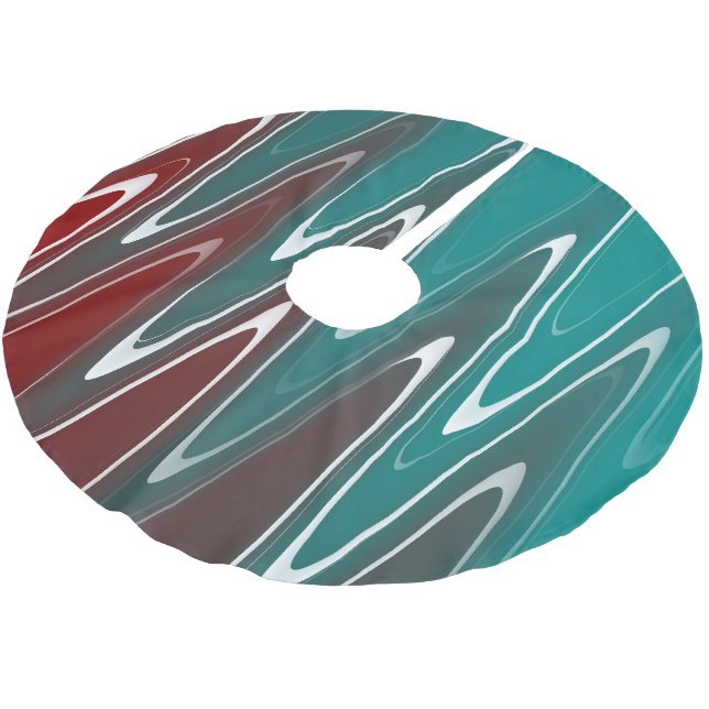 Jupon De Sapin En Polyester Brossé Vagues en blanc (Angle)