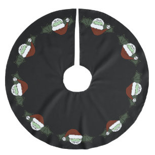 Jupon De Sapin En Polyester Brossé Vampire Père Noël Bat