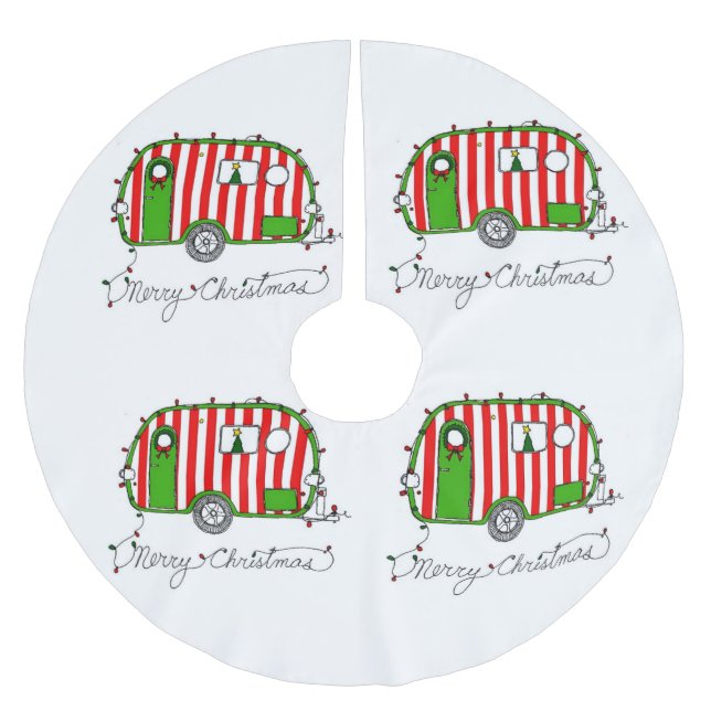 JUPON DE SAPIN EN POLYESTER BROSSÉ **VÉHICULE DE LOISIRS** SKIRT D'ARBRE (Devant)